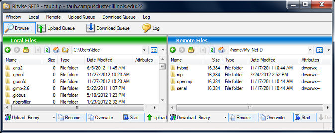 Bitvise Tunnelier SFTP GUI